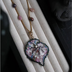 Handwoven Beaded Heart Earrings – Colorful Statement Jewelry, Artisan Seed Bead Earrings, Unique Gift for Her