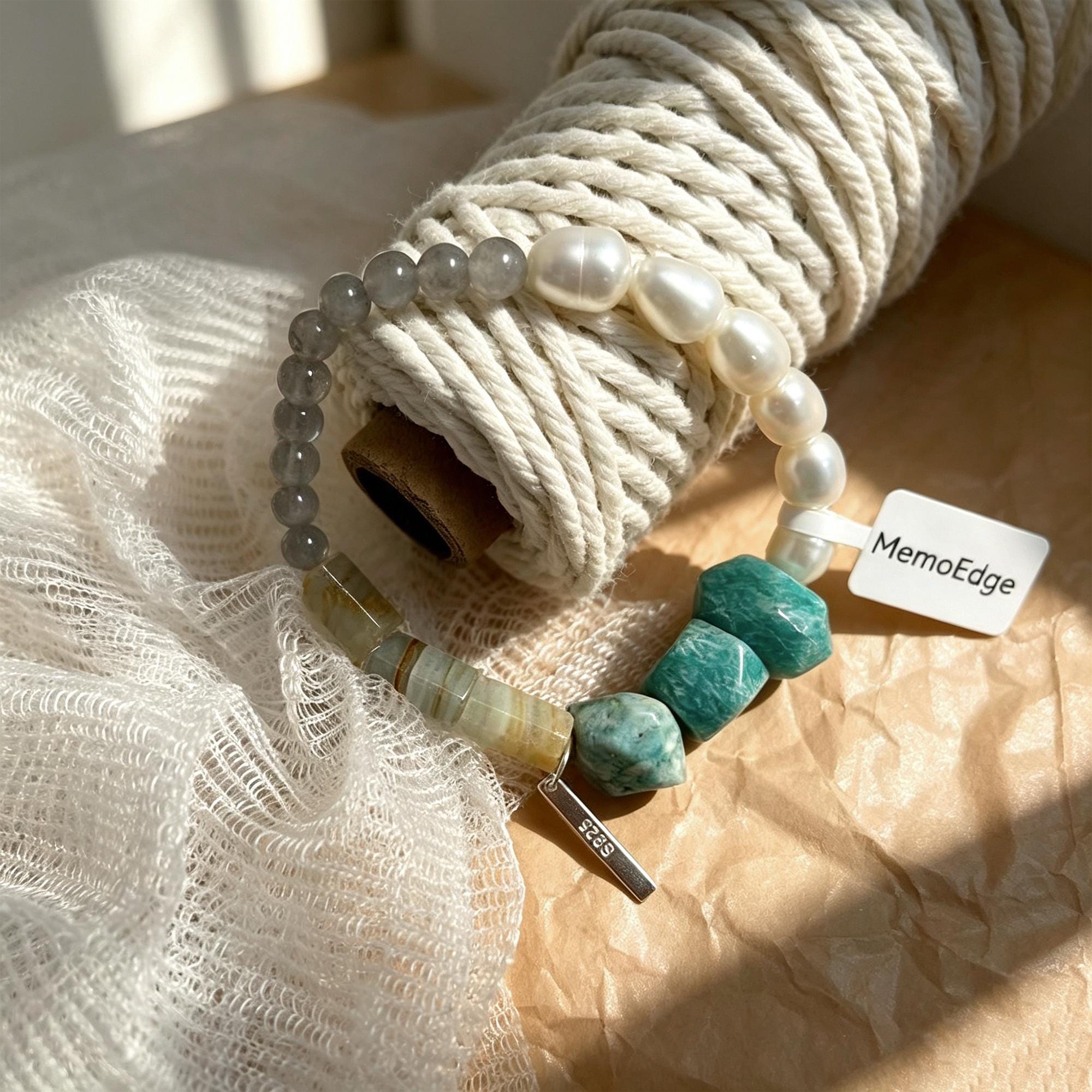 Turquoise Pearl Bracelet, Blue Green Gemstone Beaded Bracelet, Freshwater Pearl Natural Stone Jewelry, Modern Gift for Her